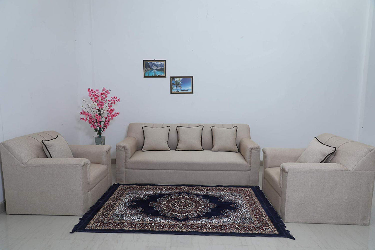 5 Seater Sofa Set:- (3+1+1) Fabric Sofa Set