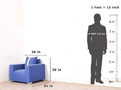 5 Seater Sofa Set (3+1+1) Fabric Sofa Set (ink Blue)