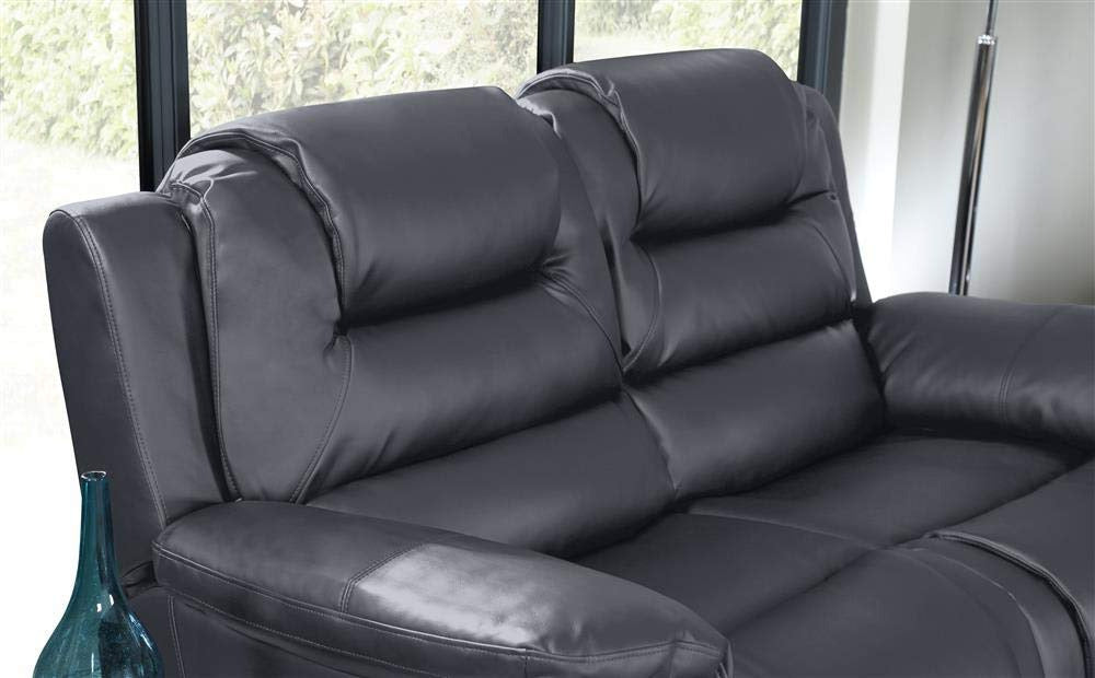 5 Seater Sofa Set:- (3+2) Recliner Leatherette Sofa Set (Grey)