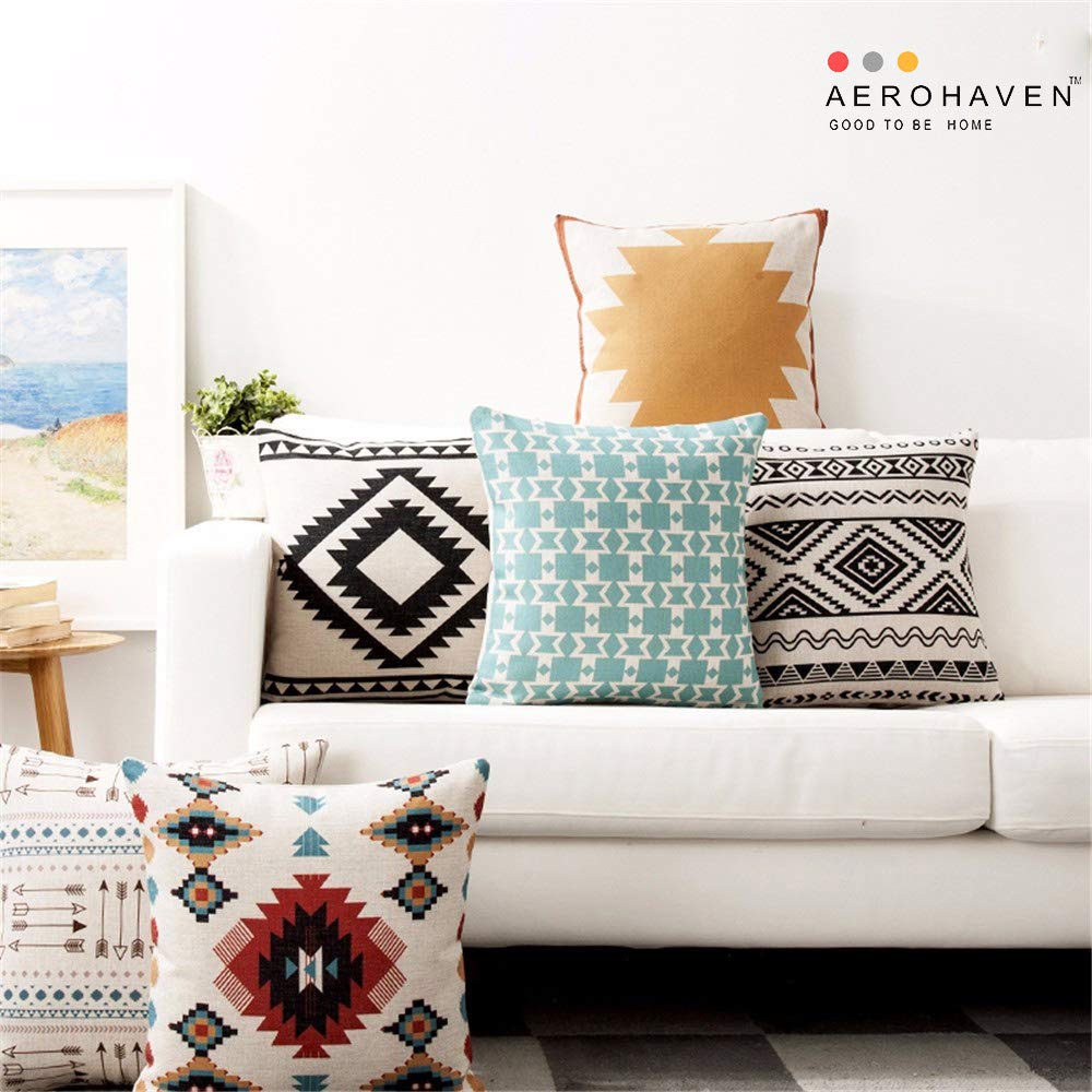 Cushion Covers: Set of 5 Designer Decorative Throw Pillow/Cushion Covers