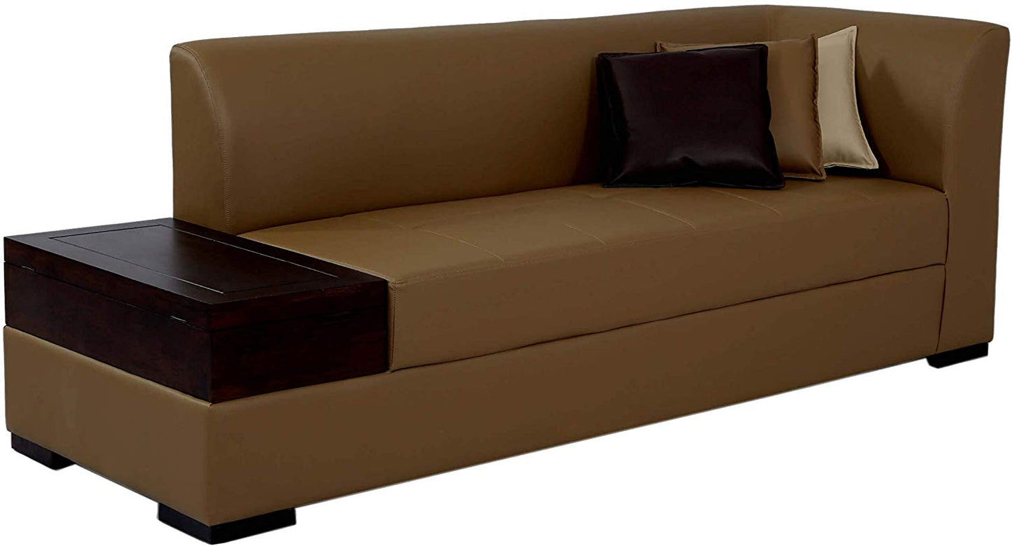 L Shape Sofa Set:- Rome 6 Seater Fabric Sofa Set (Tan Brown)