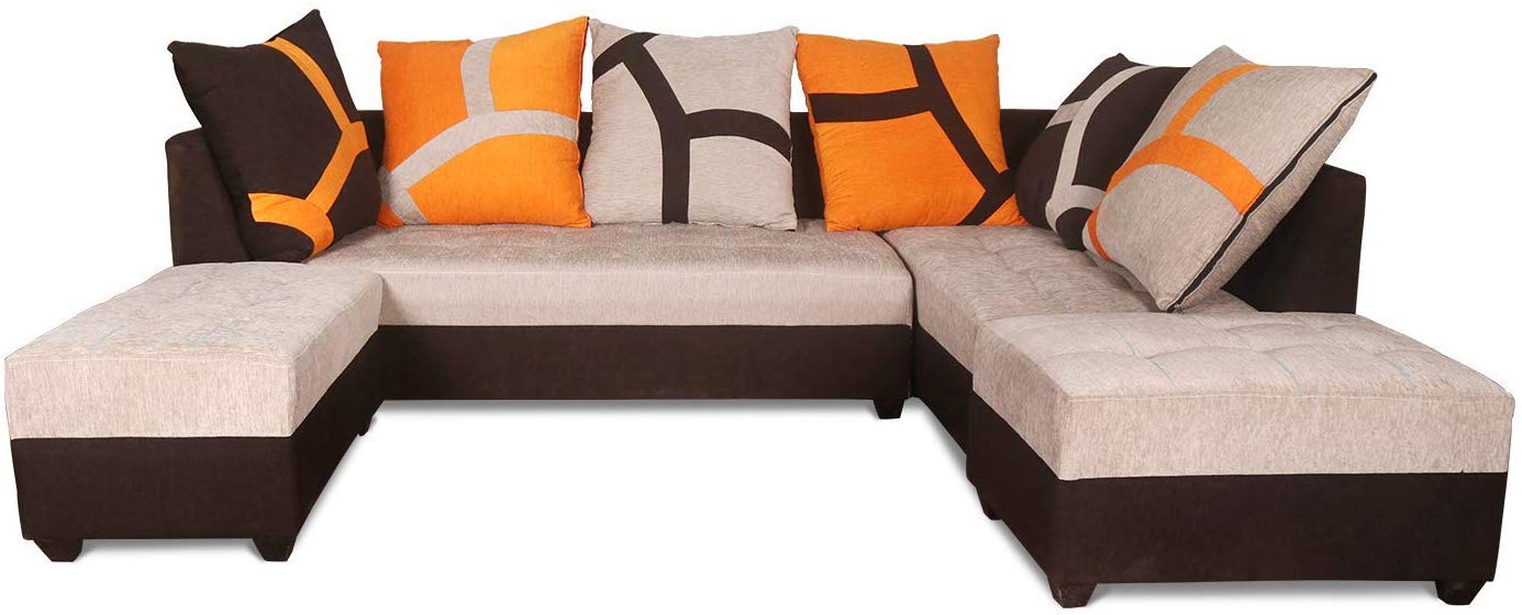 L Shape Sofa Set:- Fabric Sectional Sofa Set