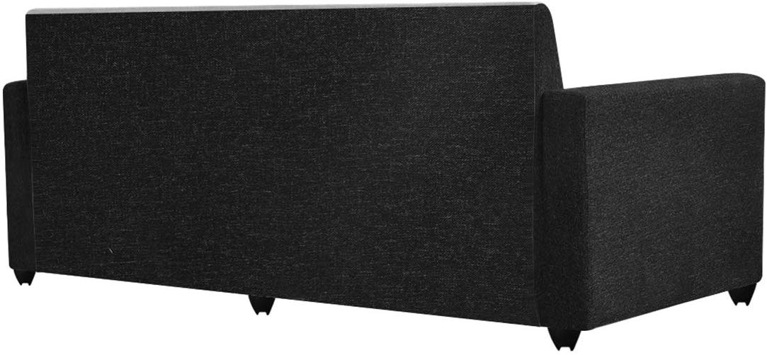 3 Seater Sofa:- Winslow Fabric Sofa Set (Black & Grey)