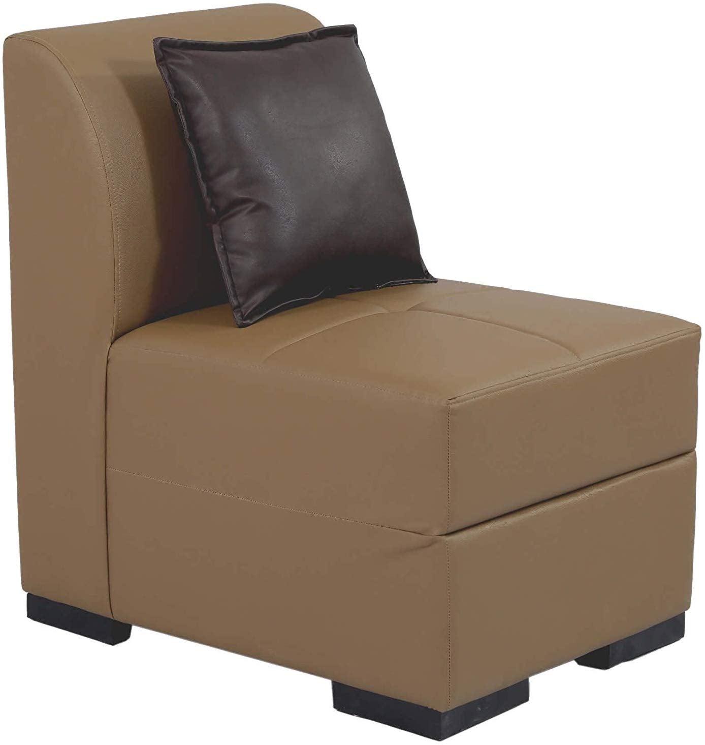 L Shape Sofa Set:- Rome 6 Seater Fabric Sofa Set (Tan Brown)
