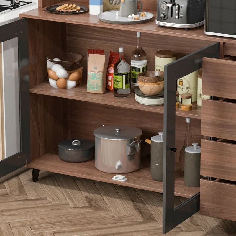 Hutch Cabinets: 63'' Wide Hutch Cabinet And Microwave Stands