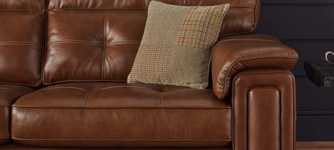 6 Seater Sofa Set:- Large Corner Leatherette Sofa Set (Ultra Brown)