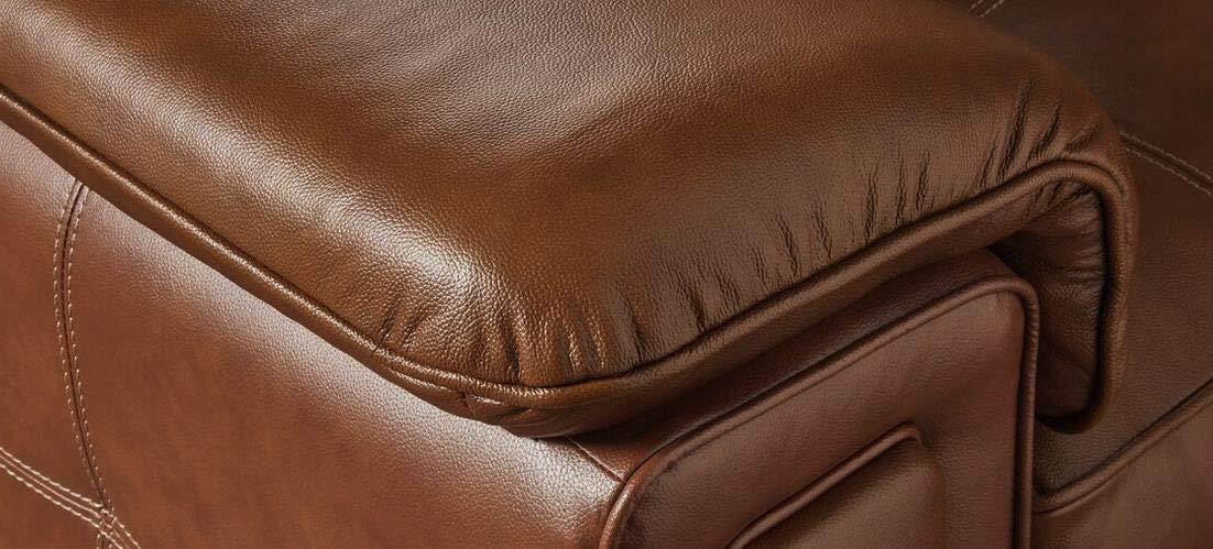 6 Seater Sofa Set:- Large Corner Leatherette Sofa Set (Ultra Brown)