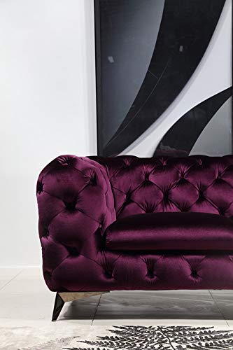 6 Seater Sofa Set: -Modern Chesterfield 3+2+1 Fabric Sofa Set