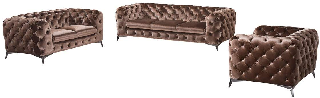 6 Seater Sofa Set: -Modern Chesterfield 3+2+1 Fabric Sofa Set