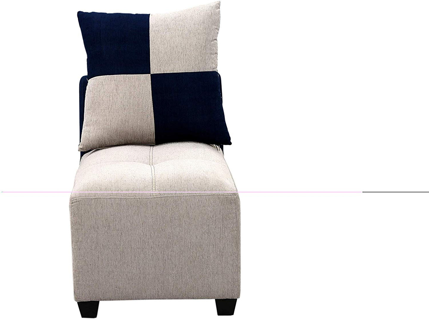 L Shape Sofa Set:- Daisuke Fabric Sofa Set (Beige & Brown)
