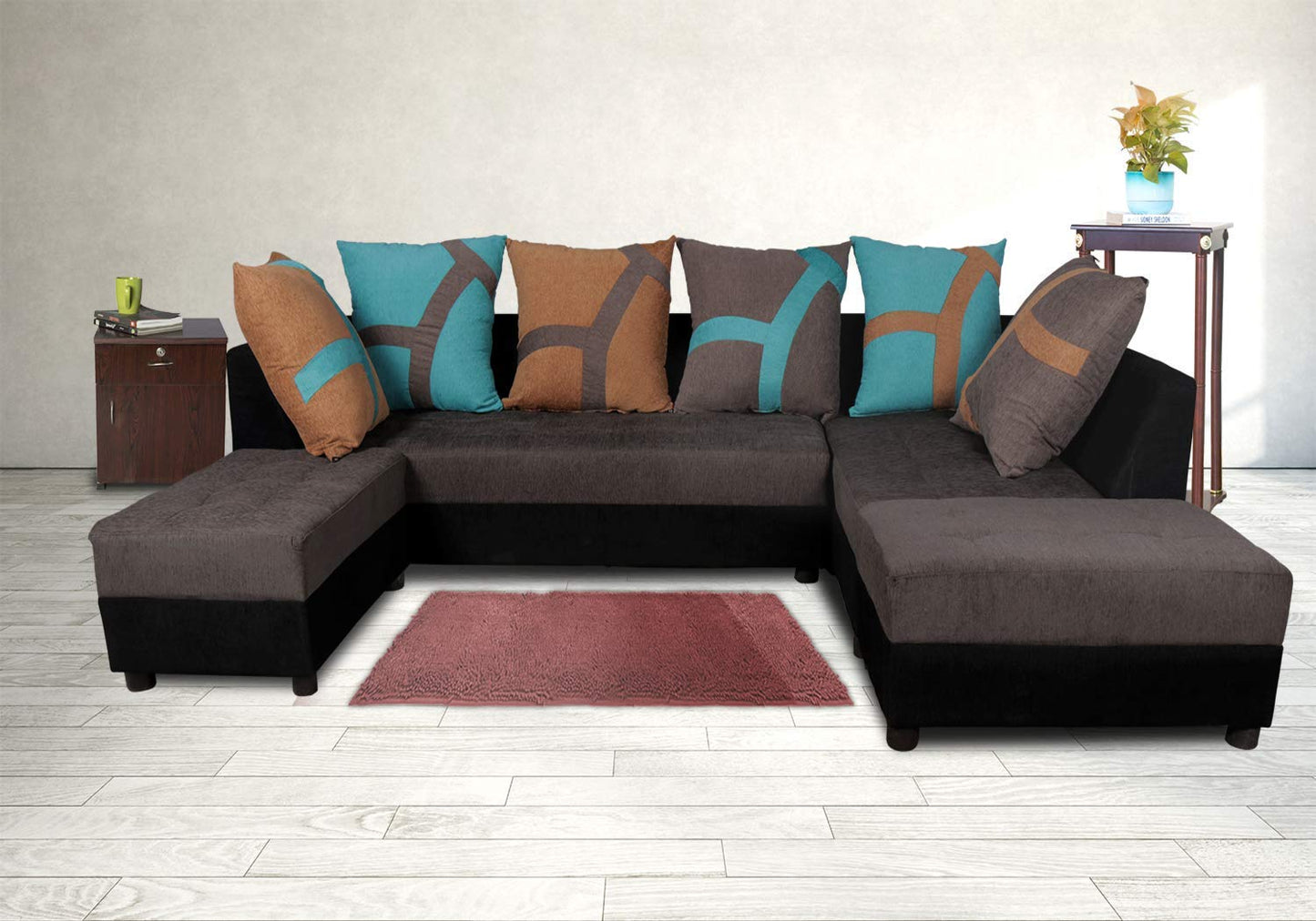L Shape Sofa Set:- Fabric Sectional Sofa Set