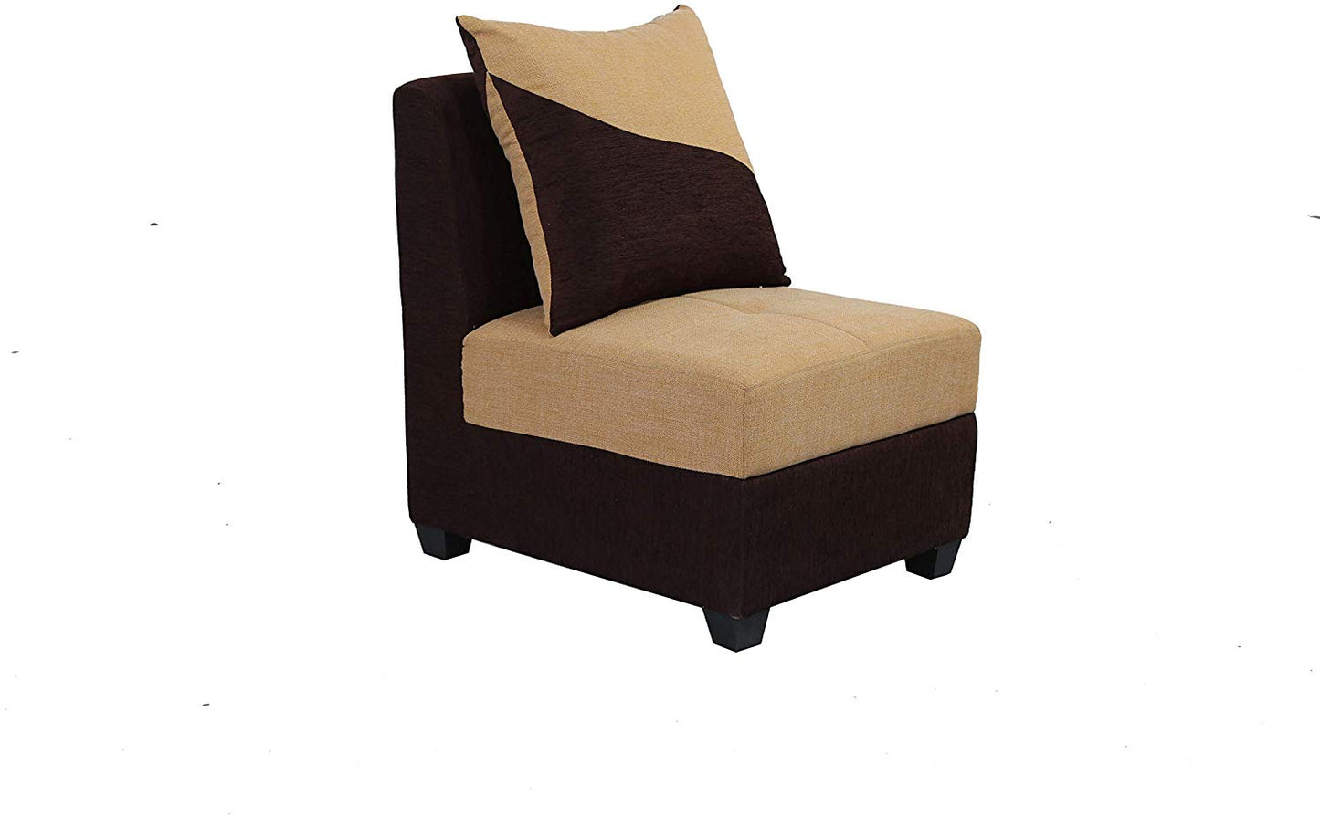 L Shape Sofa Set- Sato Fabric Sofa Set (Beige and Brown)