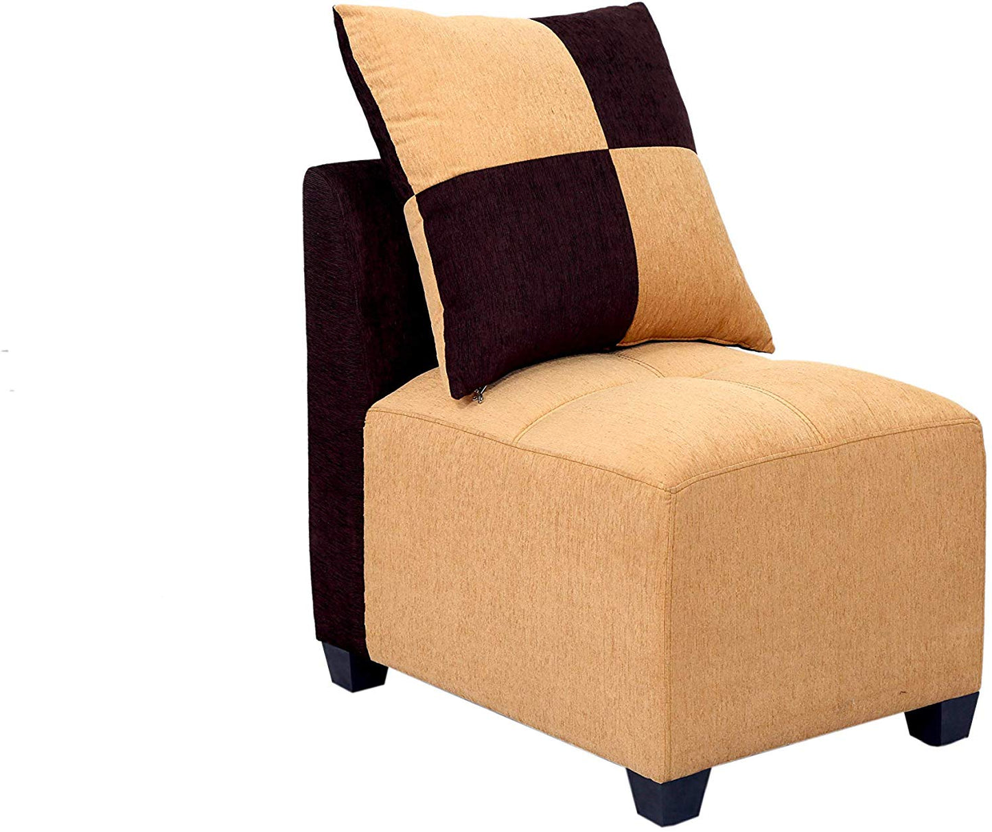 L Shape Sofa Set:- Daisuke Fabric Sofa Set (Beige & Brown)