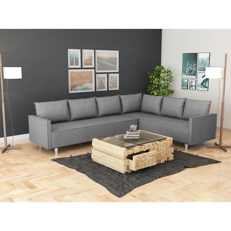 7 Seater Sofa Set: 103" Wide Corner Sectional Sofa