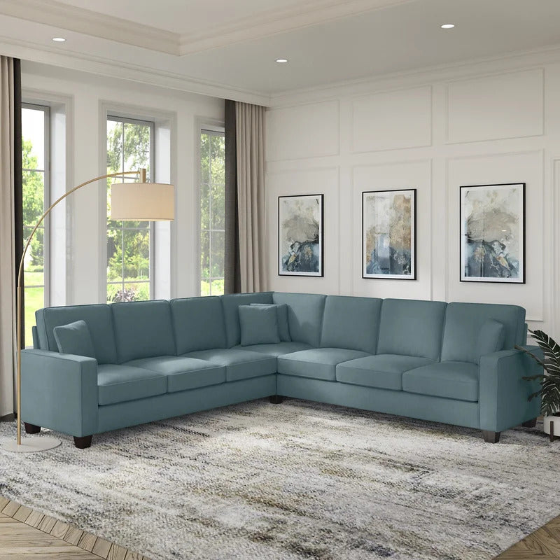 7 Seater Sofa Set: 111.02" Wide Symmetrical Corner Sectional Sofa Set