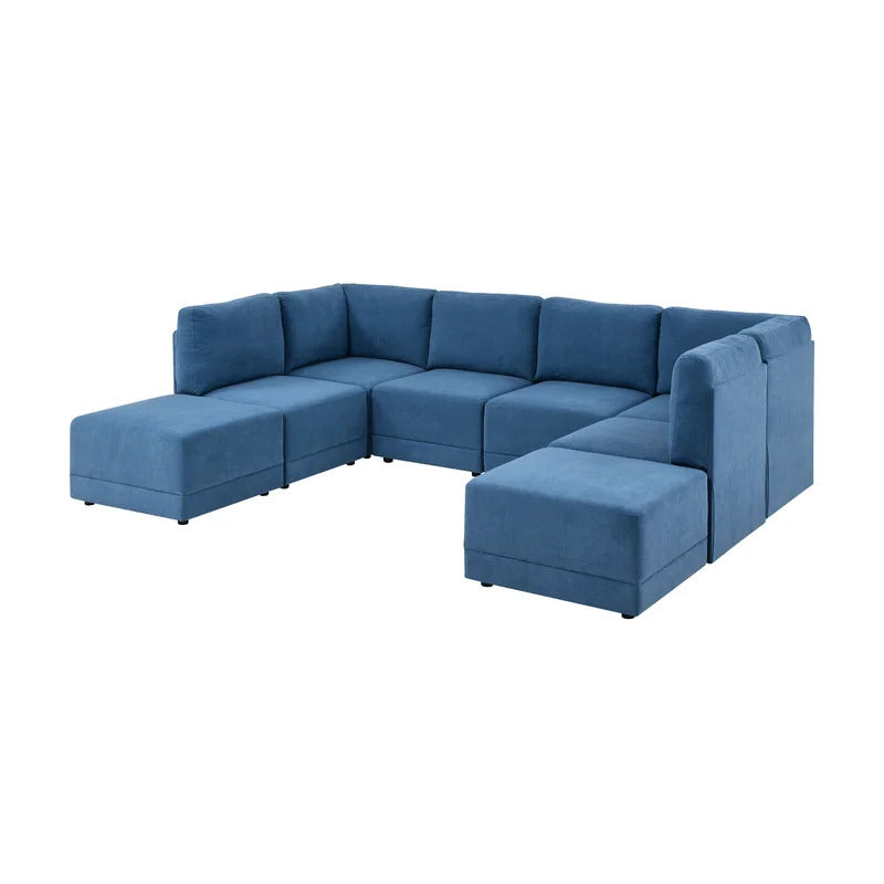 7 Seater Sofa Set : 116" Wide Symmetrical Modular Corner