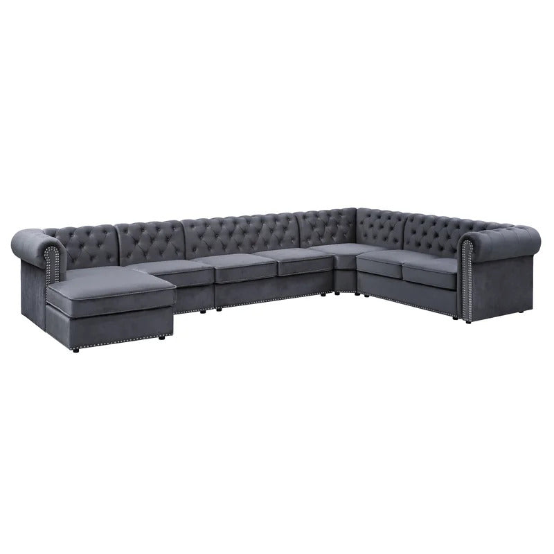 7 Seater Sofa Set : 153" Modular Corner Sectional Sofa