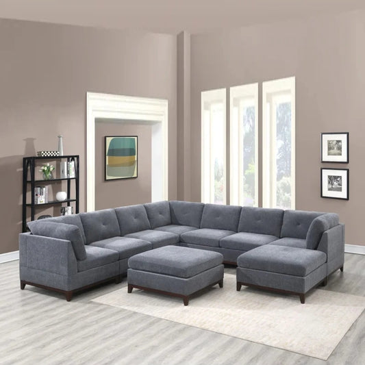 7 Seater Sofa Set Corner Sectional Sofa Set