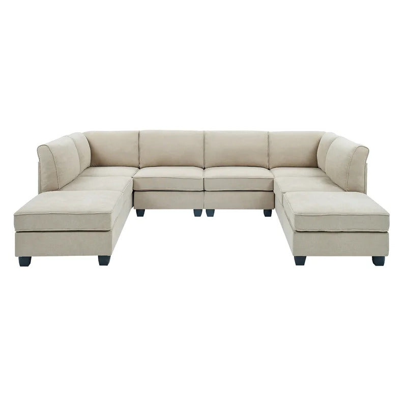 7 Seater Sofa Set : Modular Sectional U Shape Sofa