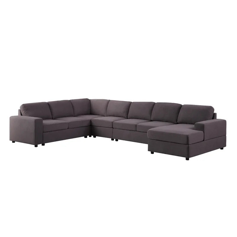 7 Seater Sofa Set U Shape Reversible Sectional Sofa