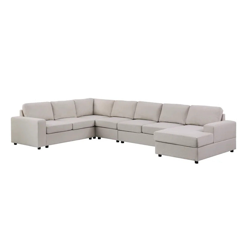 7 Seater Sofa Set: U Shape Reversible Sectional Sofa Set