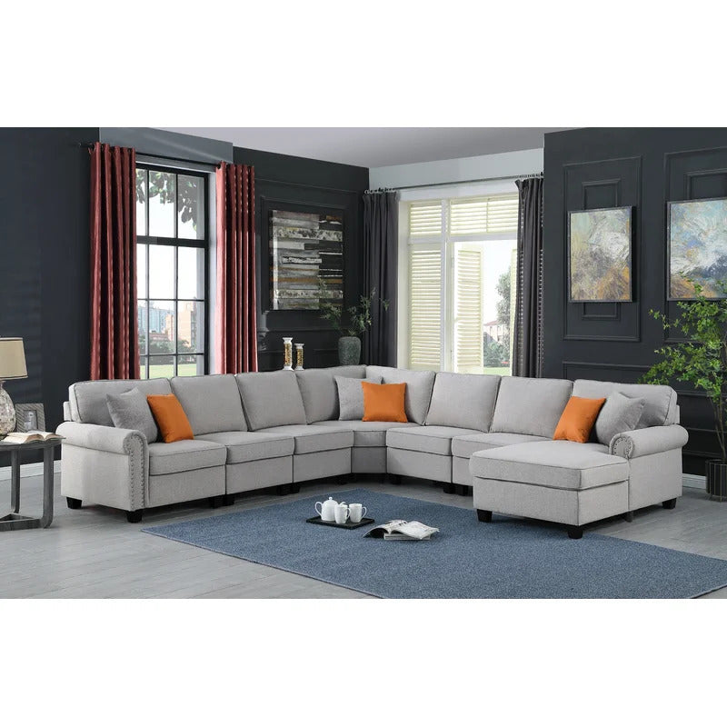 7 Seater Sofa Set: U Shape Sectional Sofa Set