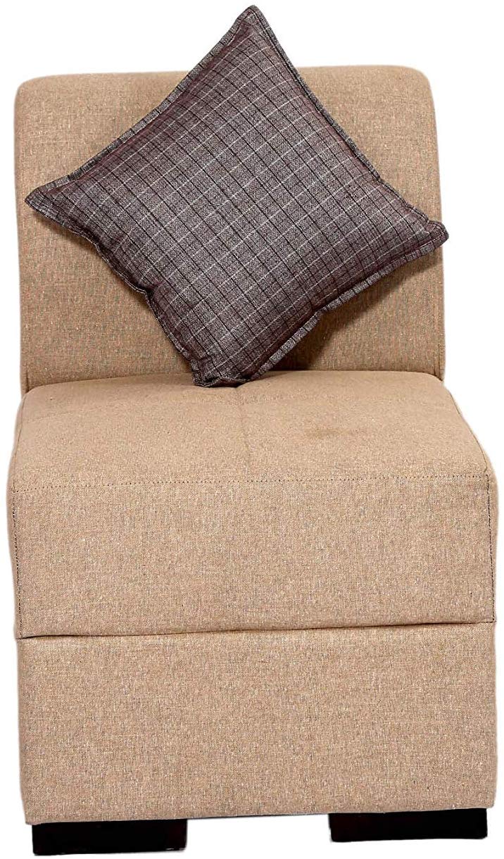 L Shape Sofa Set:- Rome 6 Seater Fabric Sofa Set (Tan Brown)