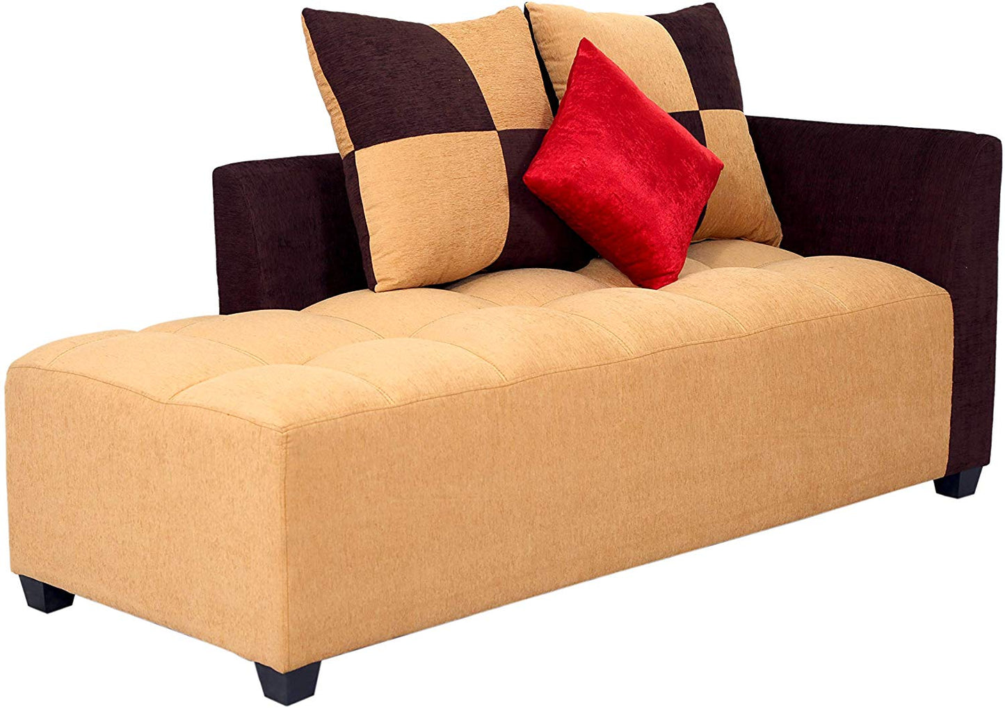 L Shape Sofa Set:- Daisuke Fabric Sofa Set (Beige & Brown)