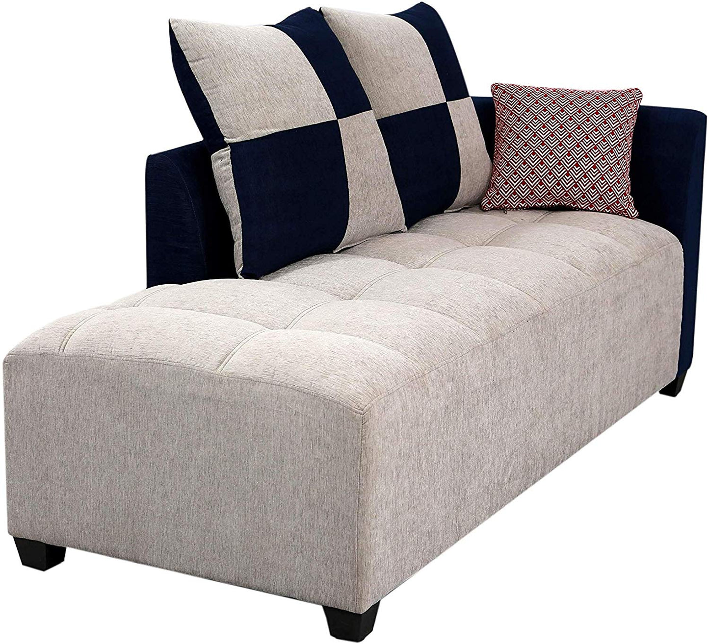 L Shape Sofa Set:- Daisuke Fabric Sofa Set (Beige & Brown)