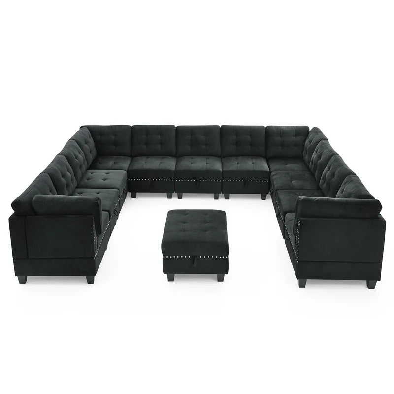 8 Seater Sofa Set: 12 Piece Living Room U Shape Sofa Set