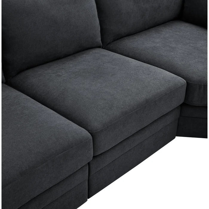 8 Seater Sofa Set: 167" Wide Modular Corner Sectional with Ottoman