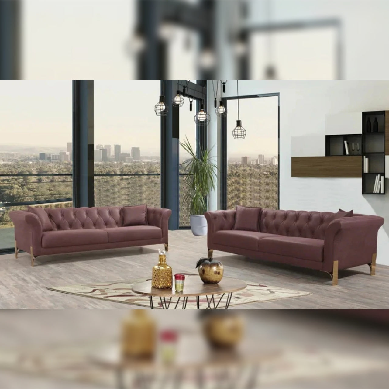8 Seater Sofa Set 2 Pieces Living Room Sofa Set