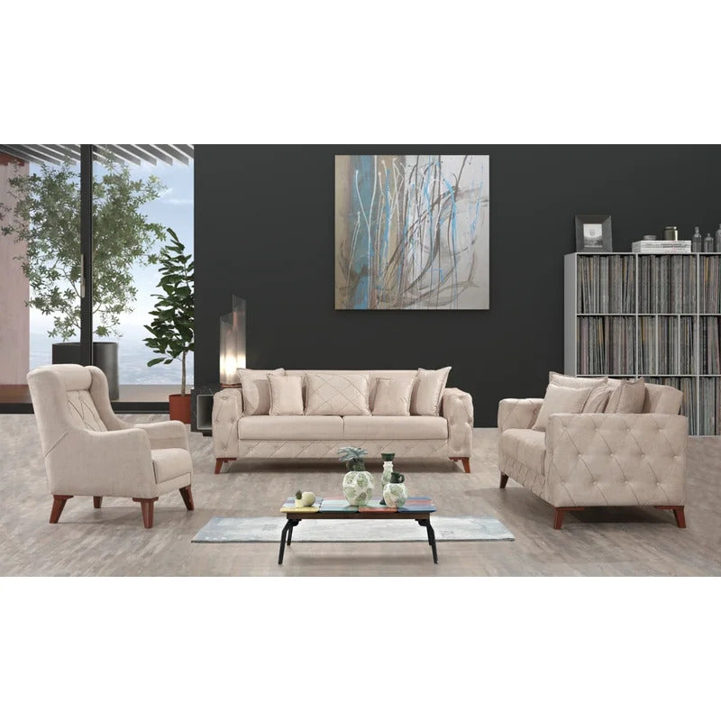 8 Seater Sofa Set: 3 Pieces Sofa Set