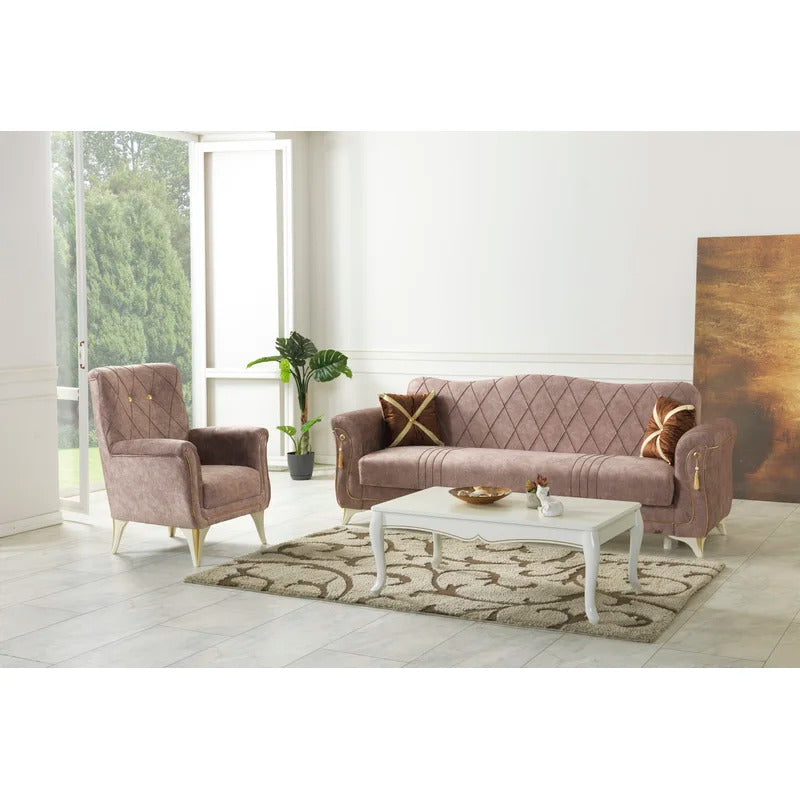 8 Seater Sofa Set: 4 Piece Sleeper Living Room Set