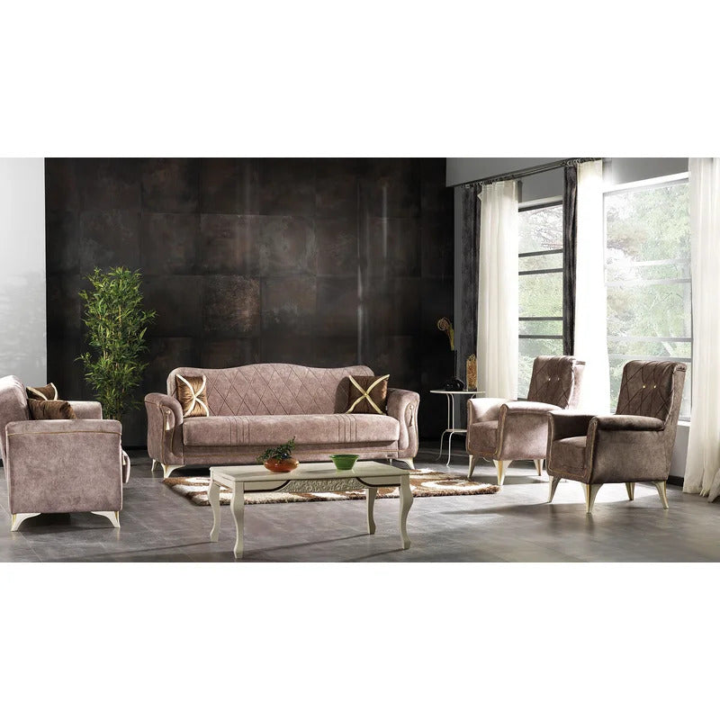 8 Seater Sofa Set: 4 Piece Sleeper Living Room Set