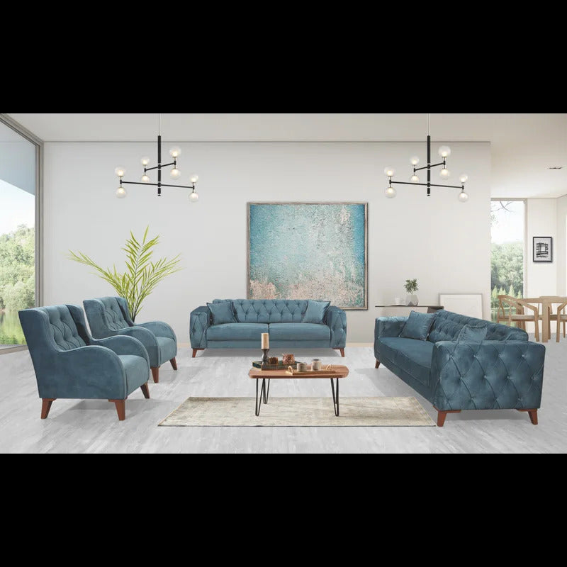 8 Seater Sofa Set: 4 Piece Sleeper Living Room Set