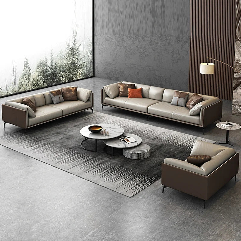 8 Seater Sofa Set: Faux Leatherette Living Room Sofa Set
