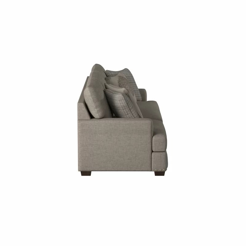 Office Sofa: 90'' Recessed Arm Sofa with Reversible Cushions