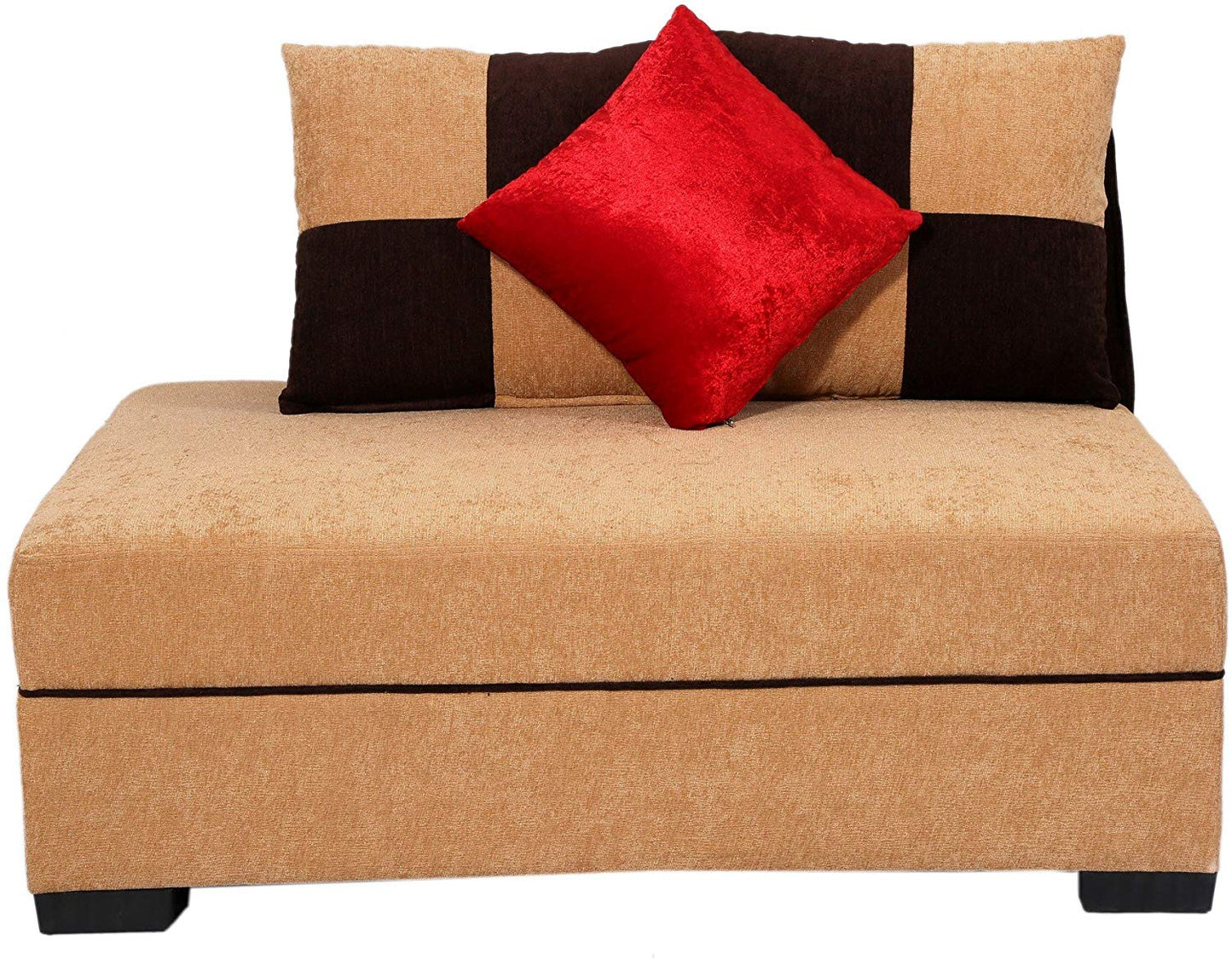 L Shape Sofa Set: Fabric Sofa Set (Beige Brown)
