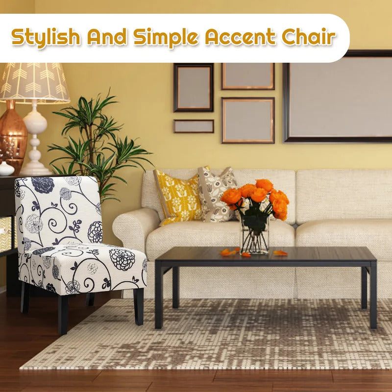 Accent Chair: 20.5'' Wide Linen Side Chair