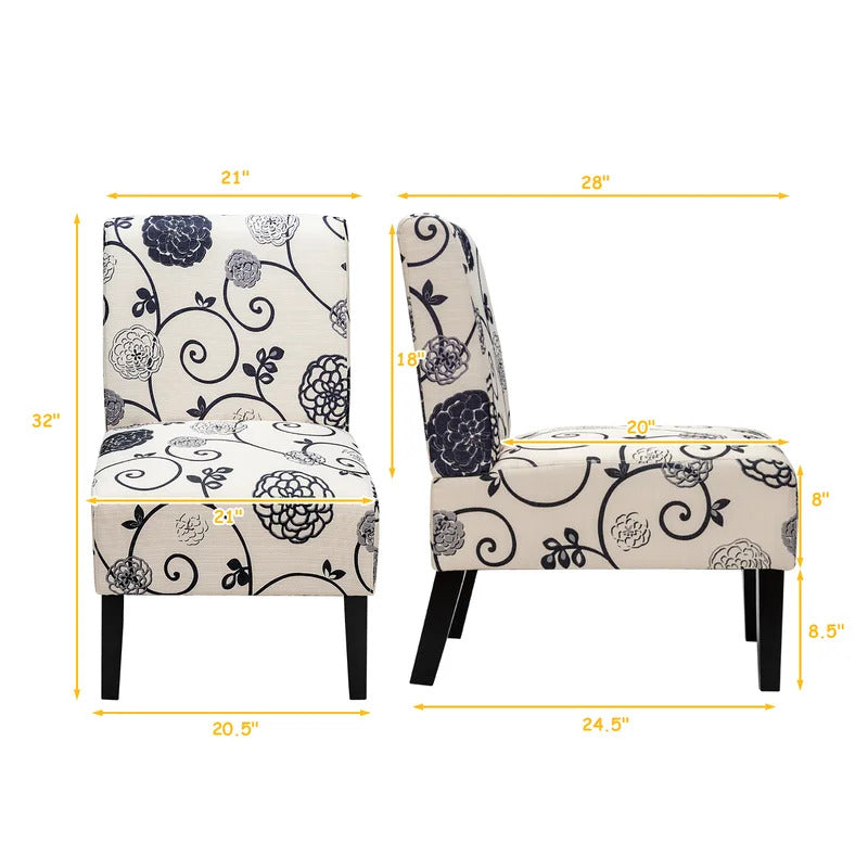 Accent Chair: 20.5'' Wide Linen Side Chair