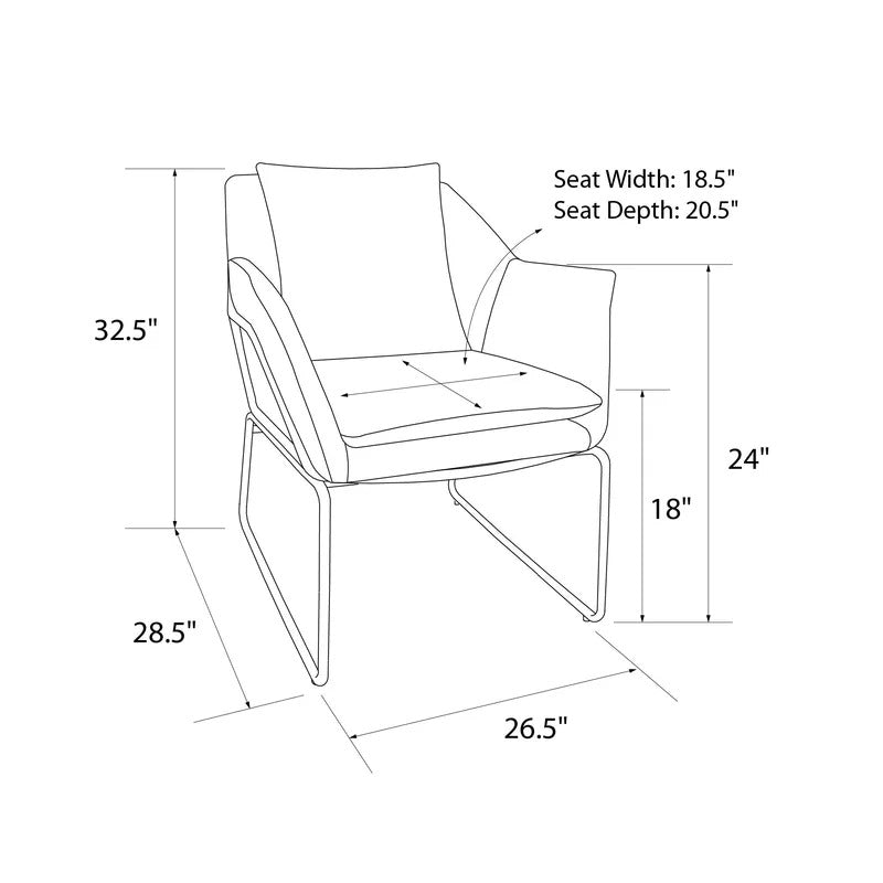Accent Chair: 26.5'' Wide Velvet Armchair