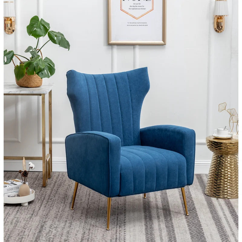 Accent Chair: 27.5'' Wide Velvet Wingback Chair
