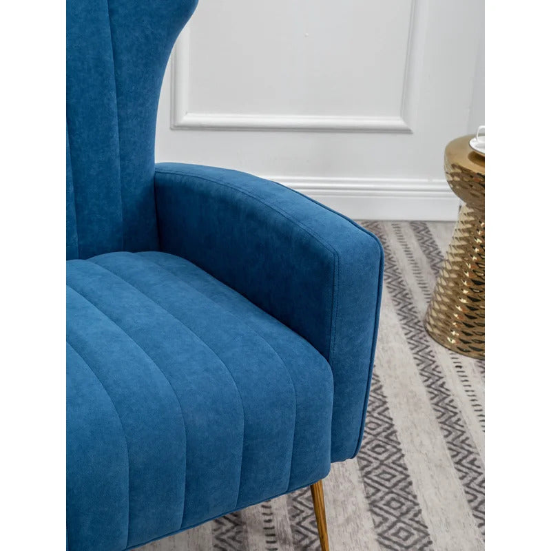 Accent Chair: 27.5'' Wide Velvet Wingback Chair
