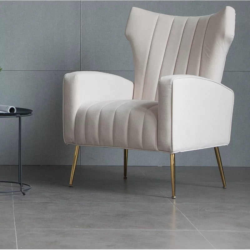 Accent Chair: 27.5'' Wide Velvet Wingback Chair