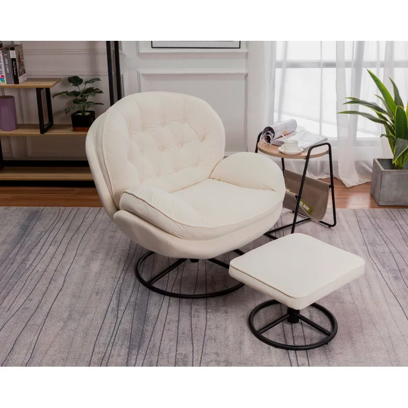 Accent Chair: 32'' Wide Tufted Velvet Chair