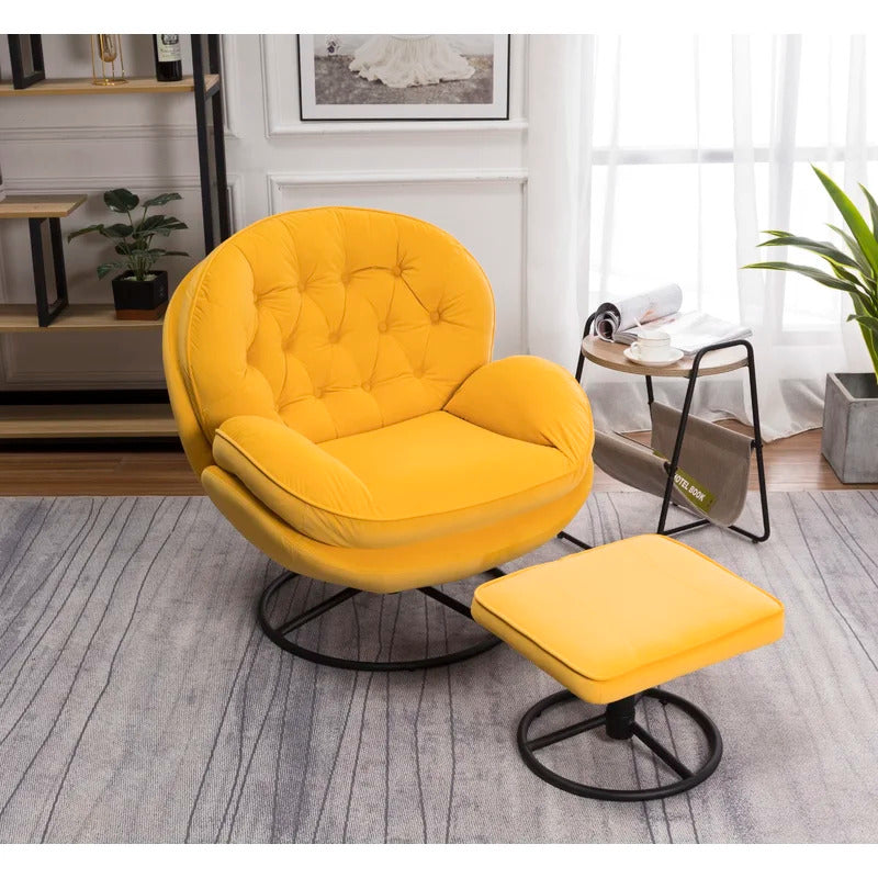 Accent Chair: 32'' Wide Tufted Velvet Chair