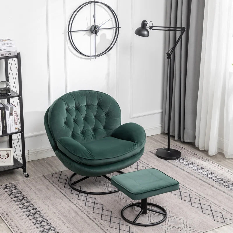 Accent Chair: 32'' Wide Tufted Velvet Chair