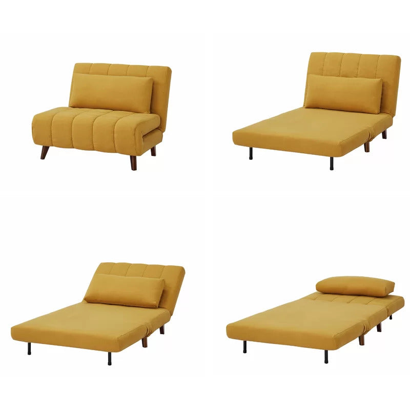Accent Chair: 40.55'' Wide Linen Convertible Chair