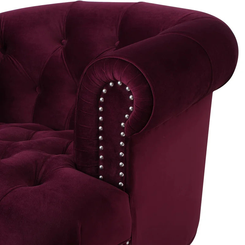 Accent Chair: 42'' Wide Tufted Velvet Armchair